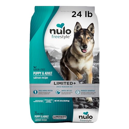 Nulo Freestyle All Breed Dog Food, Premium Allergy Friendly Adult & Puppy Grain-Free Dry Kibble Dog Food, Single Animal Protein with BC30 Probiotic for Healthy Digestive Support 24 Pound (Pack of 1)