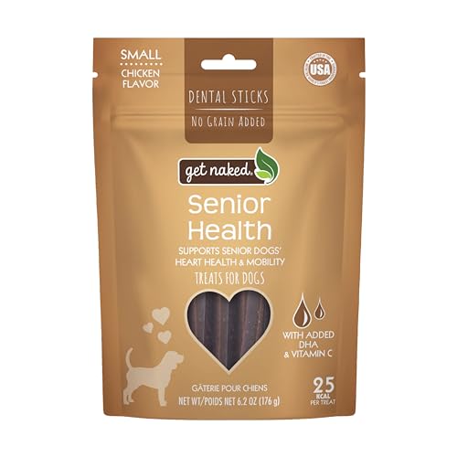 Get Naked Dental Sticks Grain-Free Chicken Flavor Dog Treats, Senior Health Small 6.2-oz Bag