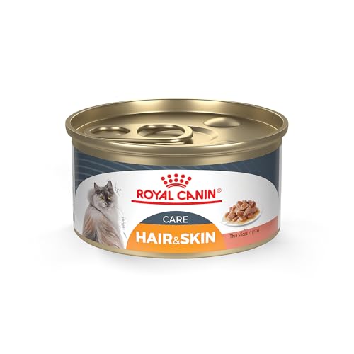 Royal Canin Feline Care Nutrition Hair & Skin Care Thin Slices in Gravy Canned Cat Food, 3 Ounce (Pack of 24)