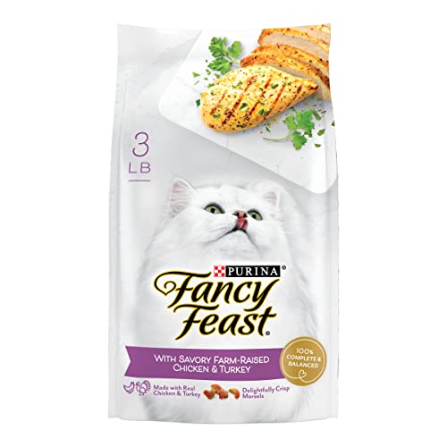 Purina Fancy Feast Dry Cat Food with Savory Farm-Raised Chicken and Turkey - 3 lb. Bag