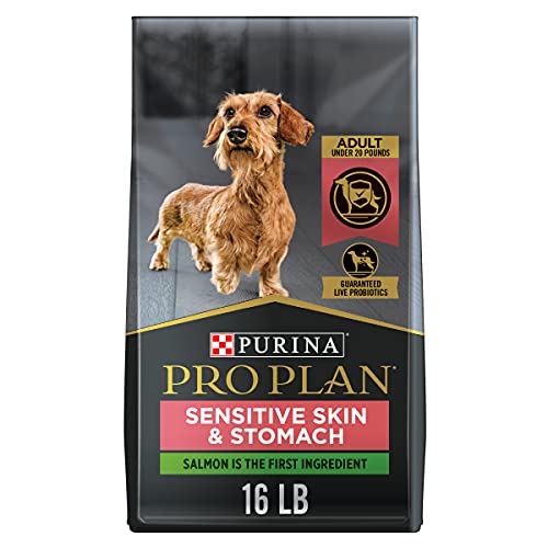 Purina Pro Plan Sensitive Skin and Stomach Dog Food Small Breed, Adult Salmon & Rice Formula - 16 lb. Bag